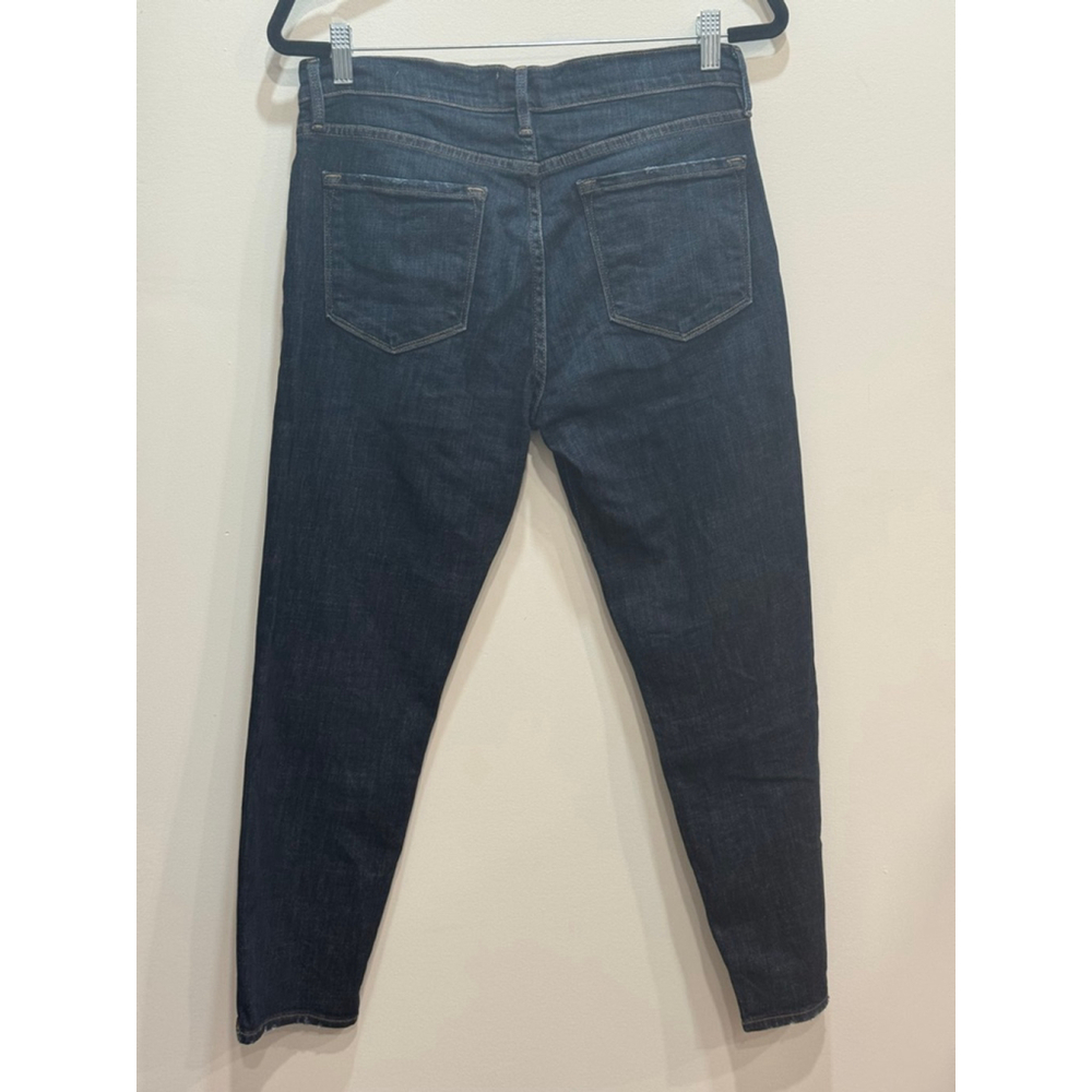 FRAME Le Garçon Crop Jeans Size 28 Straight Leg Relaxed Dark Wash - Picture 5 of 9